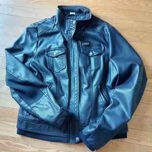 Ci Sono Vegan Leather Black Jacket